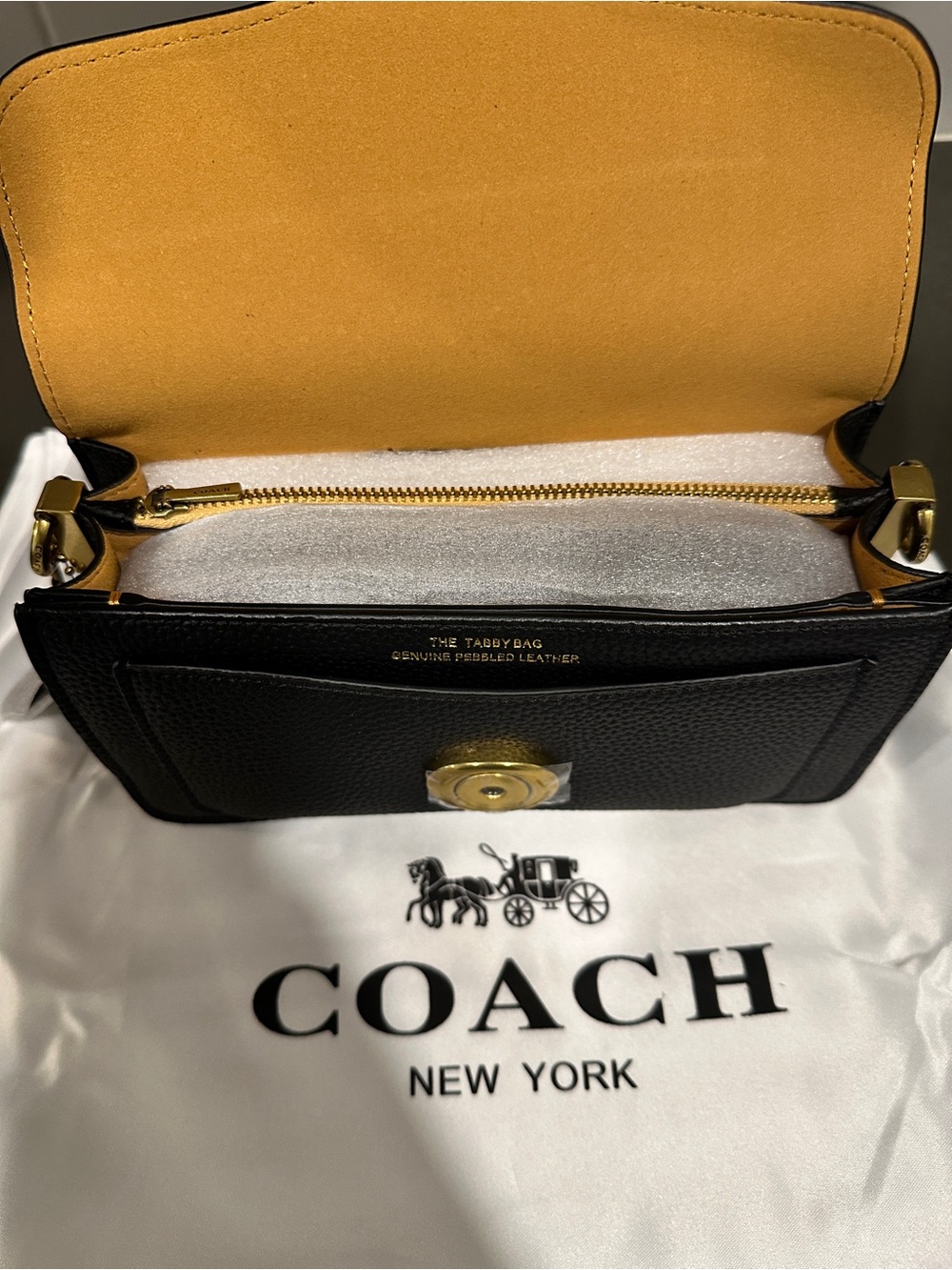 Coach Tabby 20 Pebbled Leather Shoulder Bag in Black - Picture 6 of 11